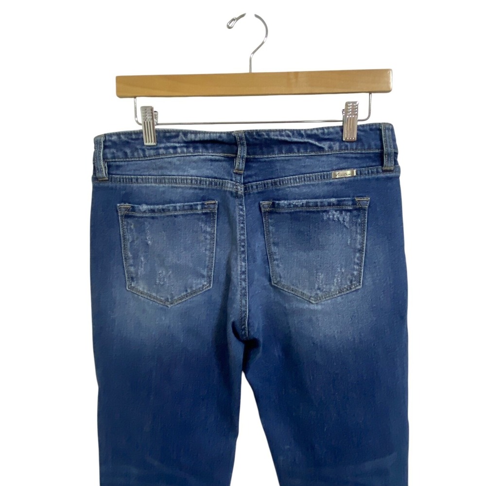 Kancan Estilo‎ Distressed Ankle Skinny Jeans Ripped Denim Blue Wash Size 7/27 - Picture 8 of 11
